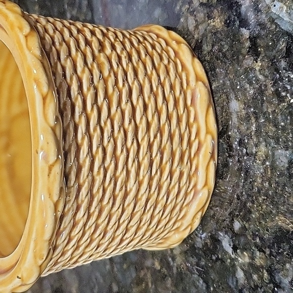 VINTAGE 50s JAPAN Chicken Hen on Nest Basket Porcelain Bowl Ceramic Jar - Picture 6 of 6